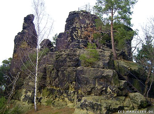 Gläserner Mönch - Thorstein - in den Thekenbergen bei Halberstadt Der Gläserne Mönch in den Thekenbergen bei Halberstadt