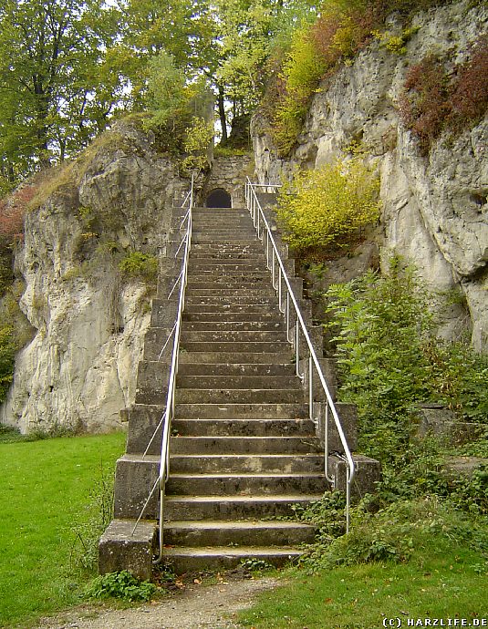 Burgruine Scharzfels - Aufgang zur Oberburg