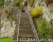 Burgruine Scharzfels - Aufgang zur Oberburg