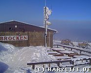 Schneeberge auf der Terrasse