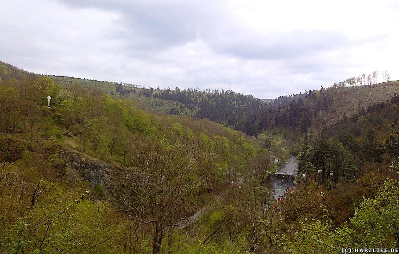 Blick vom Aussichtspunkt Krügerslust ins Bodetal