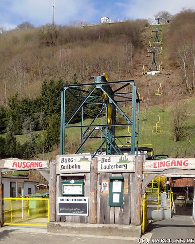 Die Burgseilbahn auf den Hausberg in Bad Lauterberg