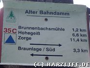 Schild Alter Bahndamm