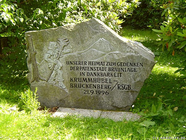 Rübezahl im Harz - Gedenkstein der Heimatgemeinschaft Krummhübel-Brückenberg im Kurpark von Braunlage