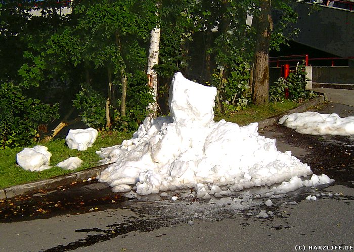 Ein Schneeberg im Hochsommer in Braunlage