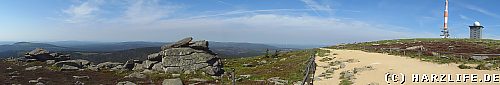 Blick vom Brocken auf den Oberharz - Sommer